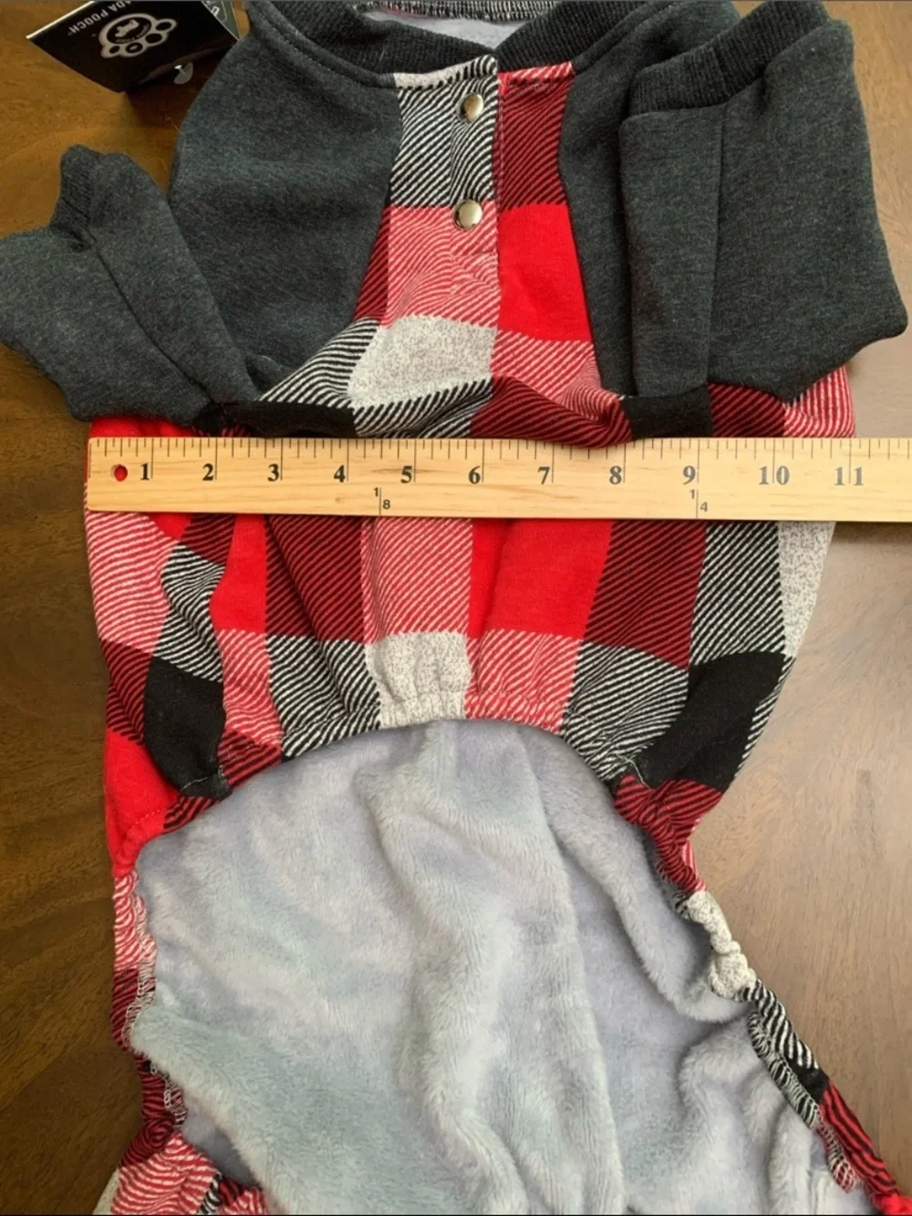 🦋 CANADA POOCH Red Black Buffalo Plaid Frosty Fleece Sweatsuit NWT Size 20